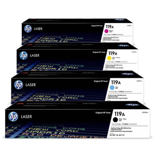 หมึกโทนเนอร์เลเซอร์ HP 119A (W2090A BK) / HP 119A (W2091A C) / HP 119A (W2093A M) / HP 119A (W2092A Y)