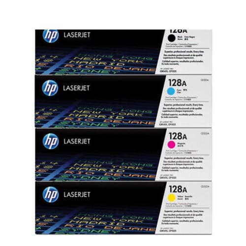 หมึกโทนเนอร์เลเซอร์ HP 128A (CE320A BK) / HP 128A (CE321A C) / HP 128A (CE323A M) / HP 128A (CE322A Y)