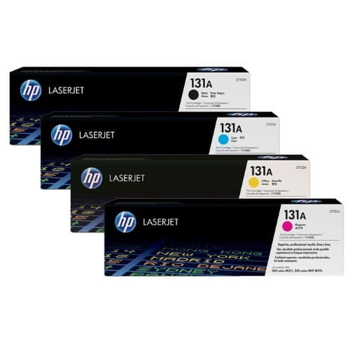 หมึกโทนเนอร์เลเซอร์ HP 131A (CF210A BK) / HP 131A (CF211A C) / HP 131A (CF213A M) / HP 131A (CF212A Y)