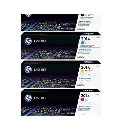 หมึกโทนเนอร์เลเซอร์ HP 201A (CF400A BK) / HP 201A (CF401A C) / HP 201A (CF403A M) / HP 201A (CF402A Y)