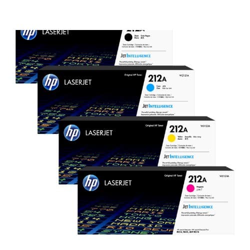หมึกโทนเนอร์เลเซอร์ HP 212A (W2120A BK) / HP 212A (W2121A C) / HP 212A  (W2123A M) / HP 212A (W2122A Y)
