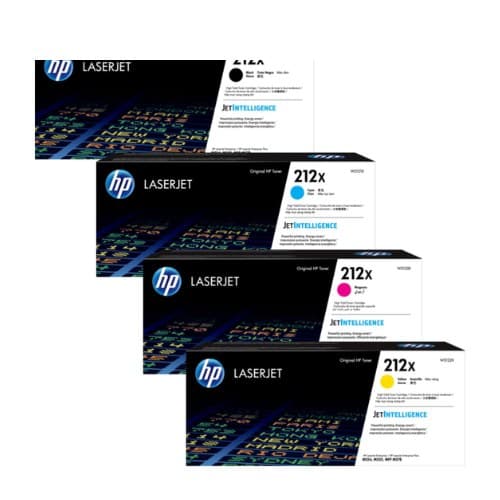 หมึกโทนเนอร์เลเซอร์ HP 212X (W2120X BK) / HP 212X (W2121X C) / HP 212X  (W2123X M) / HP 212X (W2122X Y)