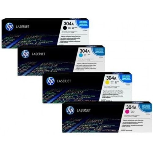 หมึกโทนเนอร์เลเซอร์ HP 304A (CC530A BK) / HP 304A (CC531A C) / HP 304A (CC533A M) / HP 304A (CC532A Y)