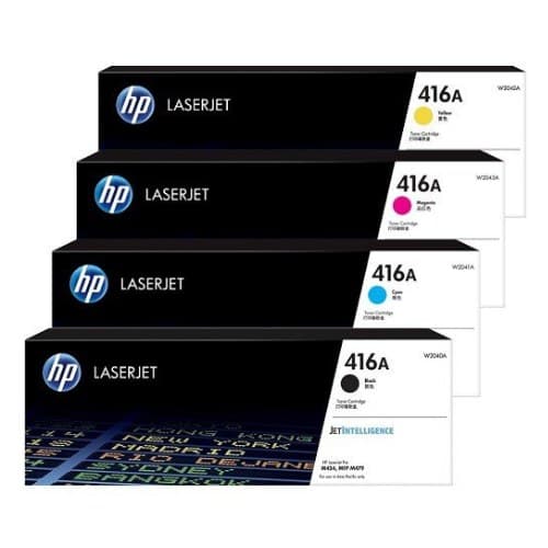 หมึกโทนเนอร์เลเซอร์ HP 416A (W2040A BK) / HP 416A (W2041A C) / HP 416A (W2043A M) / HP 416A (W2042A Y)