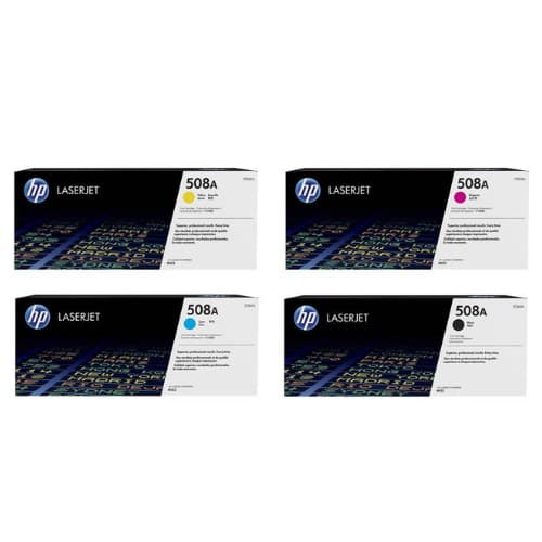 หมึกโทนเนอร์เลเซอร์ HP 508A (CF360A BK) / HP 508A (CF361A C) / HP 508A(CF363A M) / HP 508A (CF362A Y)