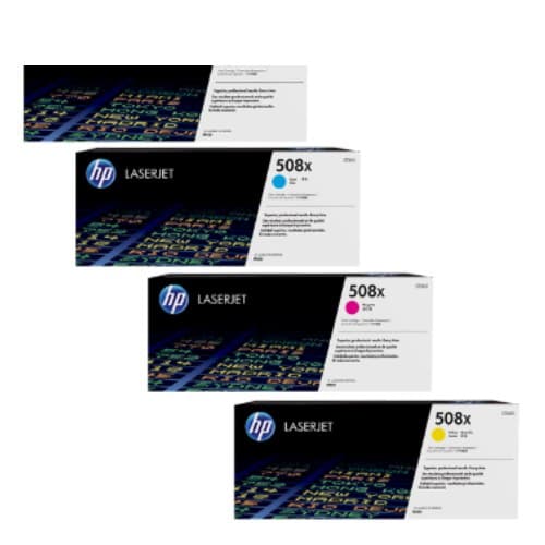 หมึกโทนเนอร์เลเซอร์ HP 508X (CF360X BK) / HP 508X (CF361X C) / HP 508X (CF363X M) / HP 508X (CF362X Y)
