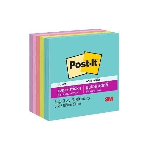 กระดาษโน้ต 3m No.654-5SSMIA คละสีนีออน