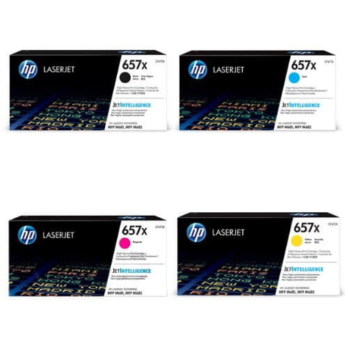 หมึกโทนเนอร์เลเซอร์ HP 657X (CF470X BK) / HP 657X (CF471X C) / HP 657X  (CF473X M) / HP 657X (CF472X Y)