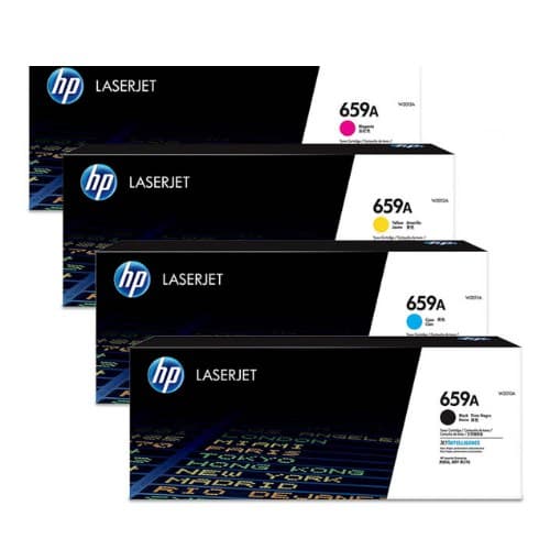 หมึกโทนเนอร์เลเซอร์ HP 659A (W2010A BK) / HP 659A (W2011A C) / HP 659A (W2013A M) / HP 659A (W2012A Y)
