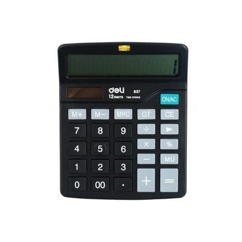 เครื่องคิดเลข Deli DL-837 12 หลัก สีดำ
