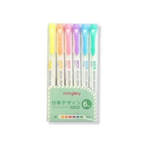 ปากกาเน้นข้อความ 2 หัว No.ZW556 คละ 6 สี