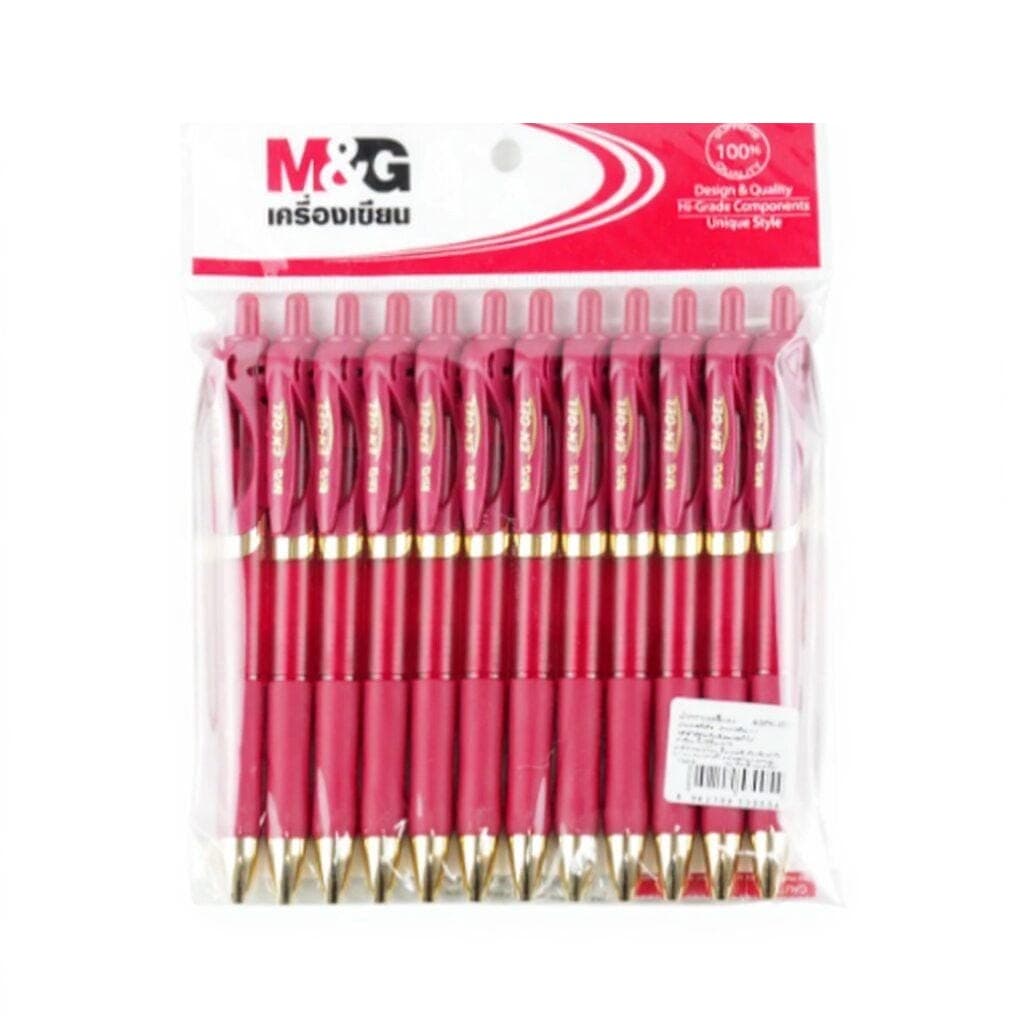 ปากกาเจล M&G AGPK3577C สีแดง 0.7 มม.