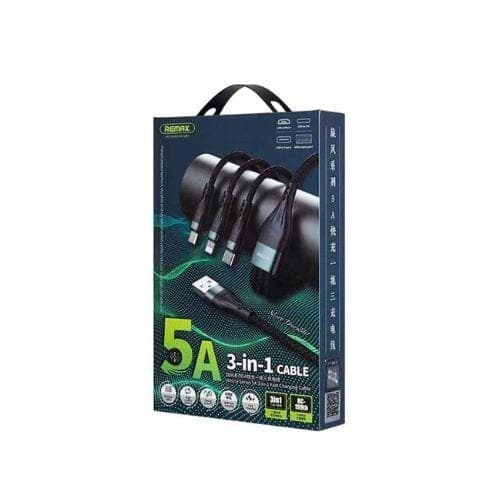 สายชาร์จ Remax No.RC-199th 5A สีน้ำเงิน (3 in 1)