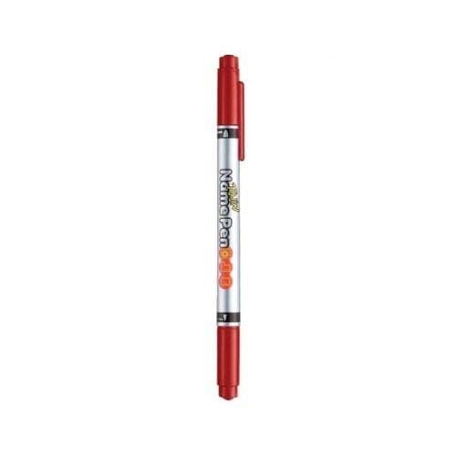 ปากกาเขียนซีดี 2 หัว Monami Twin Name Pen สีแดง