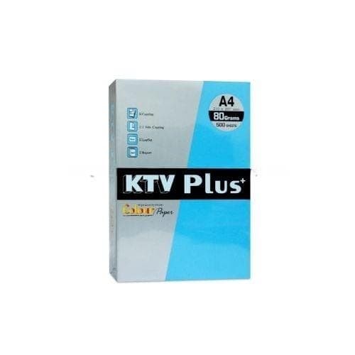 กระดาษถ่ายเอกสารสี KTV Plus 80G A4 สีฟ้า