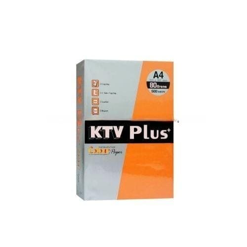 กระดาษถ่ายเอกสารสี KTV Plus 80G A4 สีส้ม
