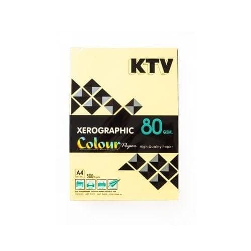 กระดาษถ่ายเอกสารสี KTV 80G A4 สีเหลือง
