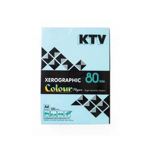 กระดาษถ่ายเอกสารสี KTV 80G A4 สีฟ้า