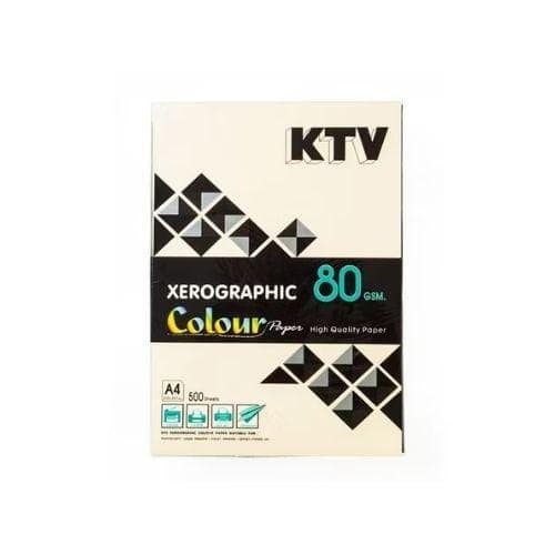 กระดาษถ่ายเอกสารสี KTV 80G A4 สีครีม