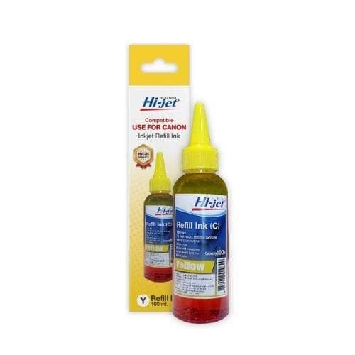 น้ำหมึกเติม Hi-jet สำหรับ Canon No.WBHCY 100 ml. สีเหลือง