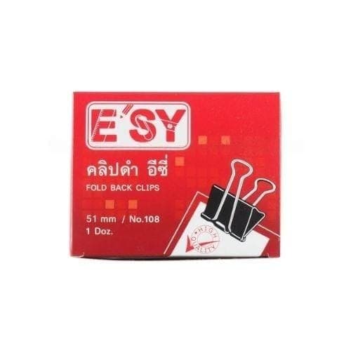 คลิปหนีบดำ E'sy No.108