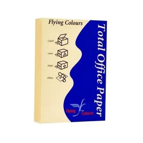 กระดาษถ่ายเอกสารสี Flying No.10 สีเหลืองอ่อน 80G