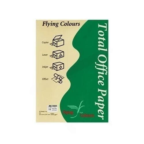กระดาษถ่ายเอกสารสี Flying No.10 สีเหลืองอ่อน 120G