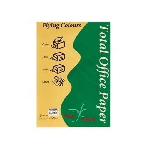 กระดาษถ่ายเอกสารสี Flying No.16 สีเหลืองเข้ม 120G
