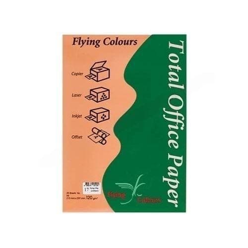 กระดาษถ่ายเอกสารสี Flying No.17 สีโอรส 120G