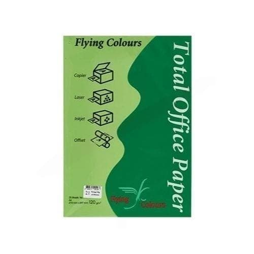 กระดาษถ่ายเอกสารสี Flying No.21 สีเขียวตอง 120G
