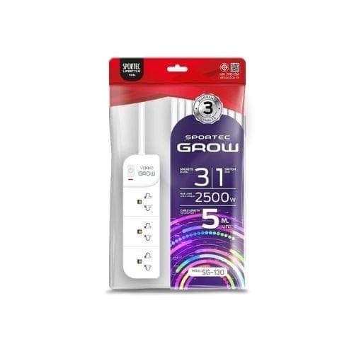 รางปลั๊กไฟ VEXXO F5STB-VG01-1302 สีขาว