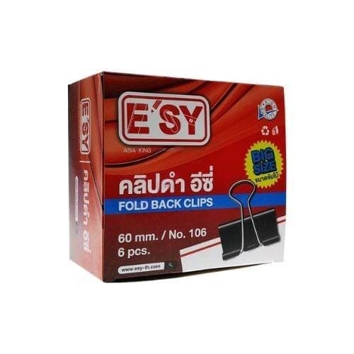 คลิปหนีบดำ E'sy No.106