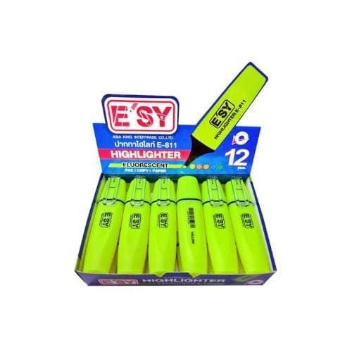 ปากกาเน้นข้อความ E'sy No.E-811 สีเหลือง