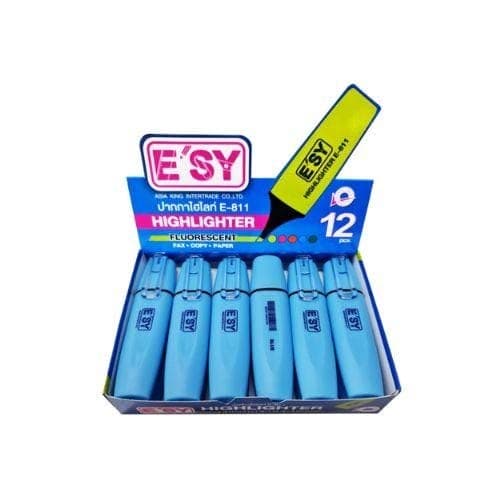 ปากกาเน้นข้อความ E'sy No.E-811 สีฟ้า