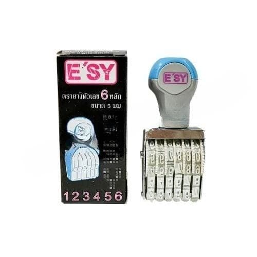 ตรายางตัวเลข E'sy 6 หลัก 5 มม.