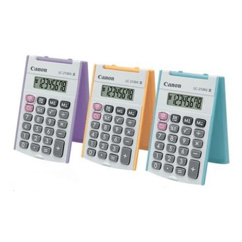เครื่องคิดเลข CANON LC-210Hi III (สี : ม่วง / ฟ้า / ส้ม)