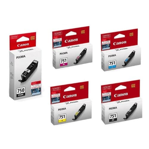 หมึกอิงค์เจ็ท CANON PGI-750 BK / CLI-751 BK / CLI-751 C / CLI-751 M / CLI-751 Y