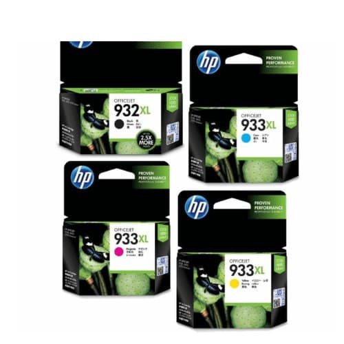 หมึกอิงค์เจ็ท HP 932XL BK (CN053AA) / HP 933XL C (CN054AA) / HP 933XL M (CN055AA) / HP 933XL Y (CN056AA)
