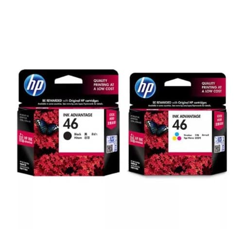 หมึกอิงค์เจ็ท HP 46 BK (CZ637AA) / HP 46 CO (CZ638AA)