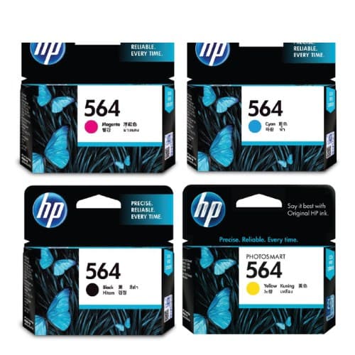 หมึกอิงค์เจ็ท HP 564 BK (CB316WA) / HP 564 C (CB318WA) / HP 564 M (CB319WA) / HP 564 Y (CB320WA)