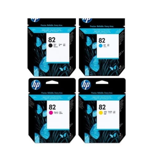หมึกอิงค์เจ็ท HP 82 BK (CH565A) / HP 82 C (C4911A) / HP 82 M (C4912A) / HP 82 Y (C4913A) **ตกรุ่น**