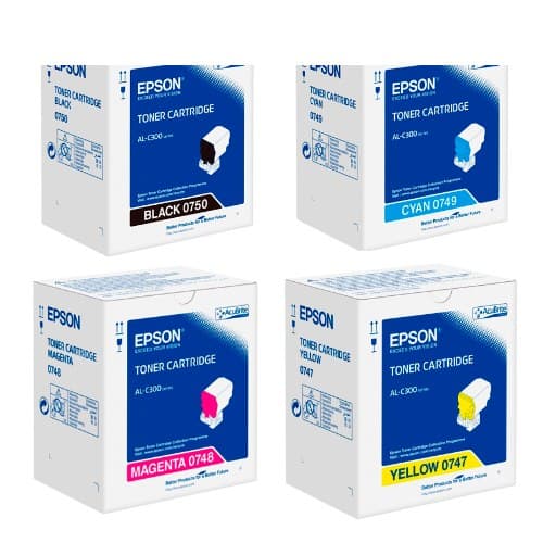 หมึกโทนเนอร์เลเซอร์ EPSON S050750 BK / S050749 C/ S050748 M / S050747 Y