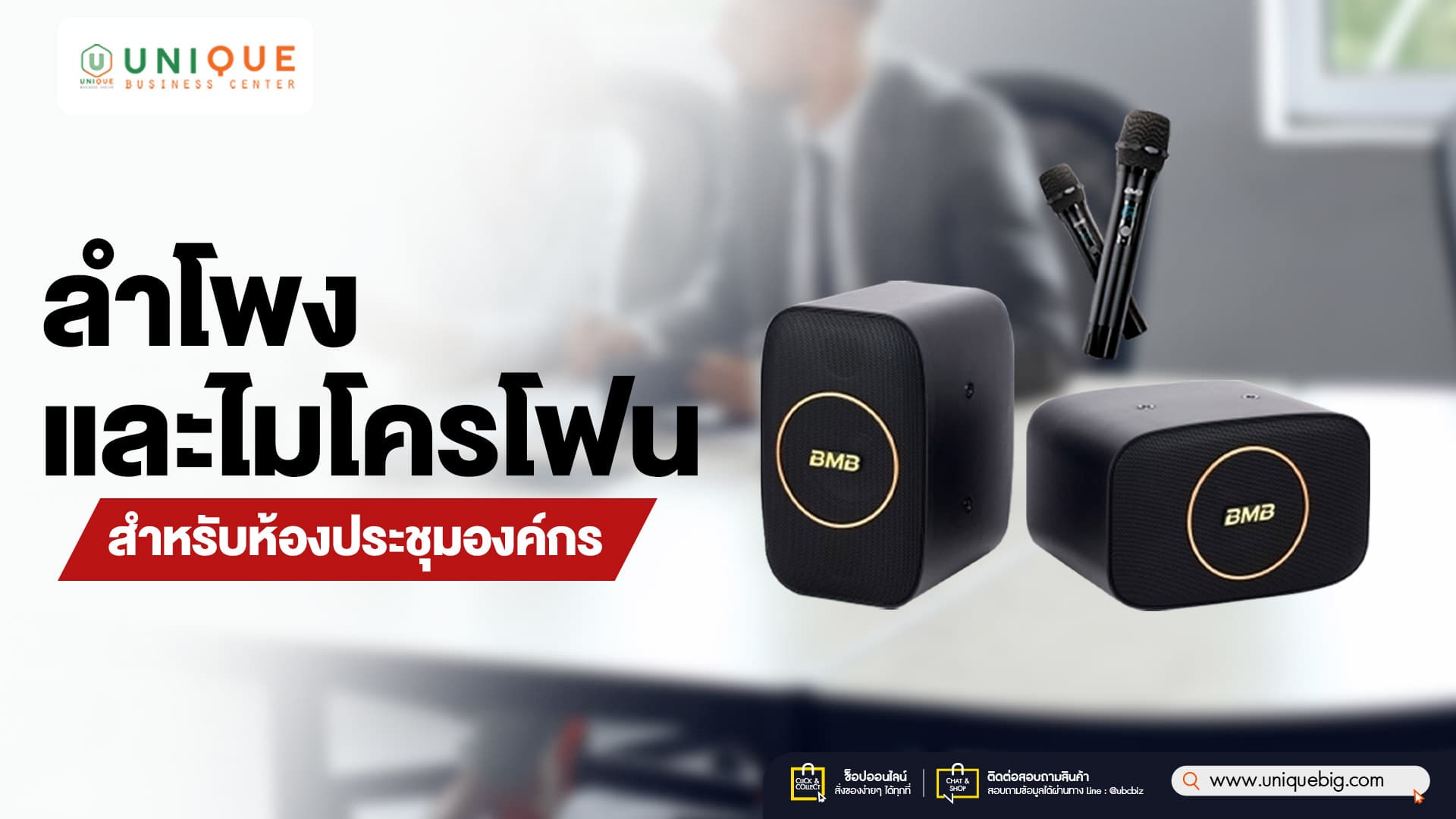 ลำโพงและไมโครโฟน สำหรับห้องประชุมองค์กร