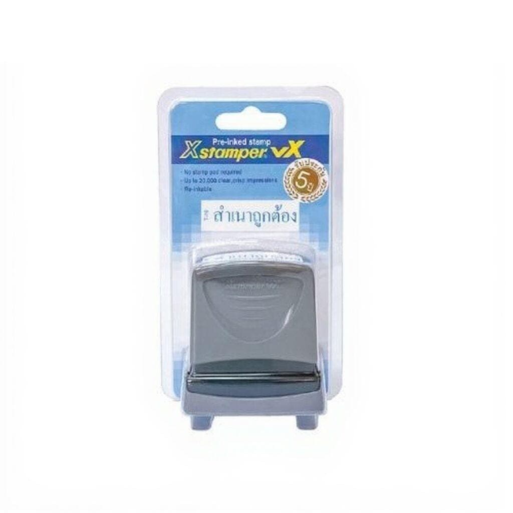 ตรายางหมึกในตัว Xstamper No.T19B สำเนาถูกต้อง สีน้ำเงิน
