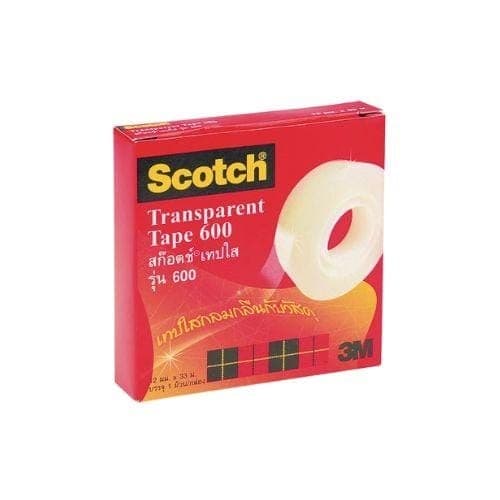 เทปใส Scotch No.600 1/2 นิ้ว x 36 หลา