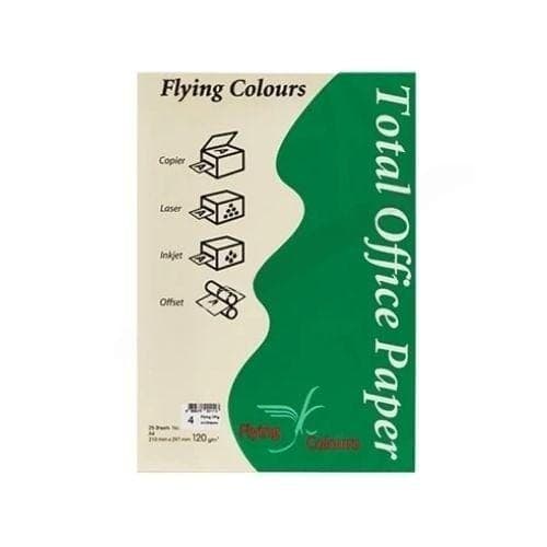 กระดาษถ่ายเอกสารสี Flying No.4 สีครีม 120G
