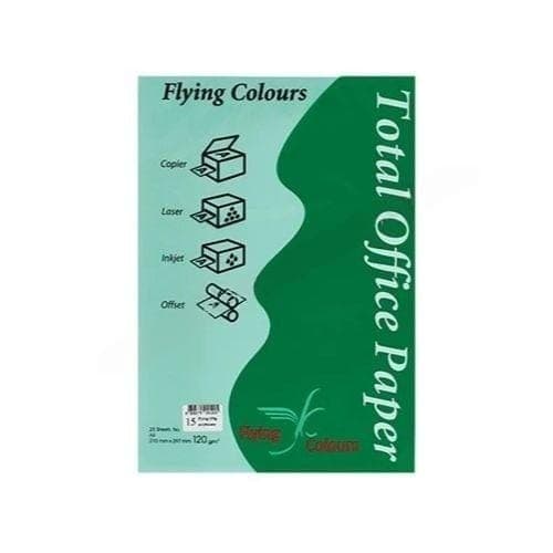 กระดาษถ่ายเอกสารสี Flying No.15 สีเขียวฟ้า 120G