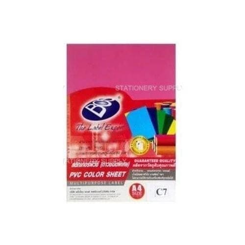 สติกเกอร์ PVC BOSS A4 No.C07 สีชมพู