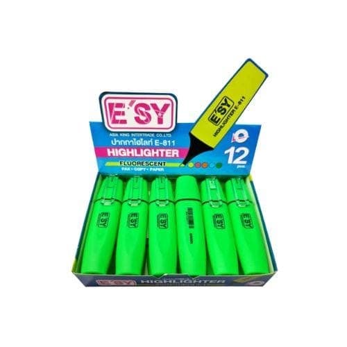 ปากกาเน้นข้อความ E'sy No.E-811 สีเขียว